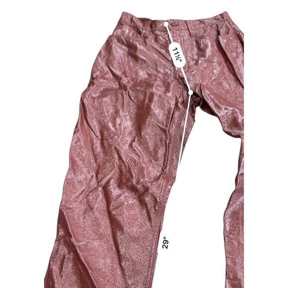 Abercrombie & Fitch The ‘90s Straight Ultra High Rise Vegan Leather Pants size 4 - Picture 13 of 15